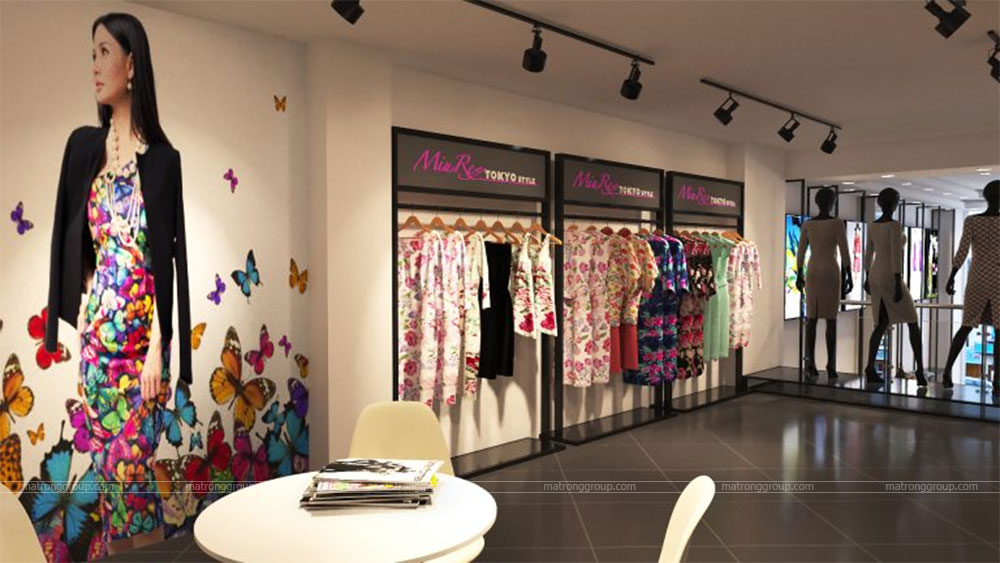 thiết kế thi công cửa hàng thời trang Miu Rey TOKYO 8